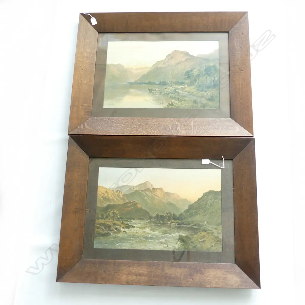 2 LG ANTIQUE ALFRED DE BREANSKI PRINTS IN OAK FRAMES 350x545 / 635x840mm Image 1++