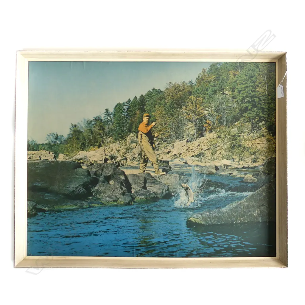 LG RETRO FISHERMAN LITHOGRAPH PRINT 545x700mm Image 1++
