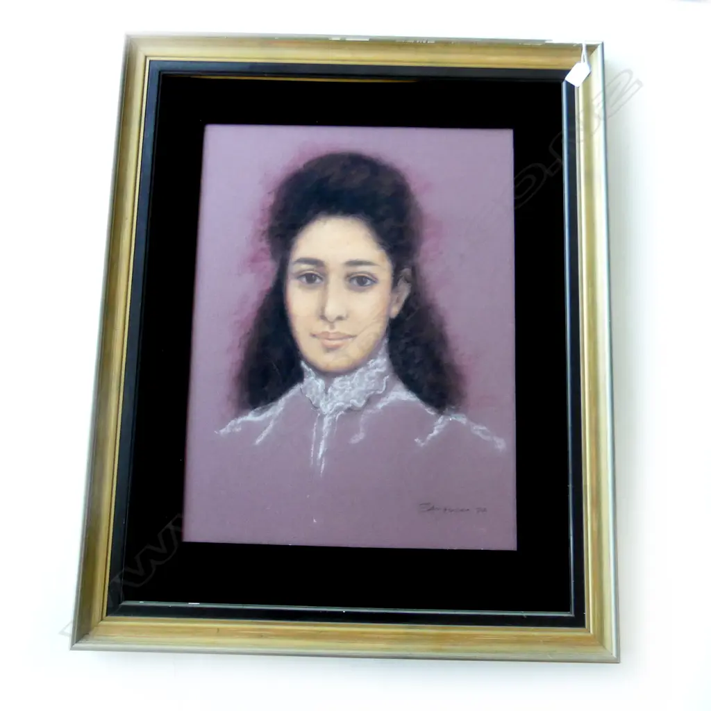 KRISTIN ZAMBUCKA PASTEL PORTRAIT '74 635x480mm Image 1++