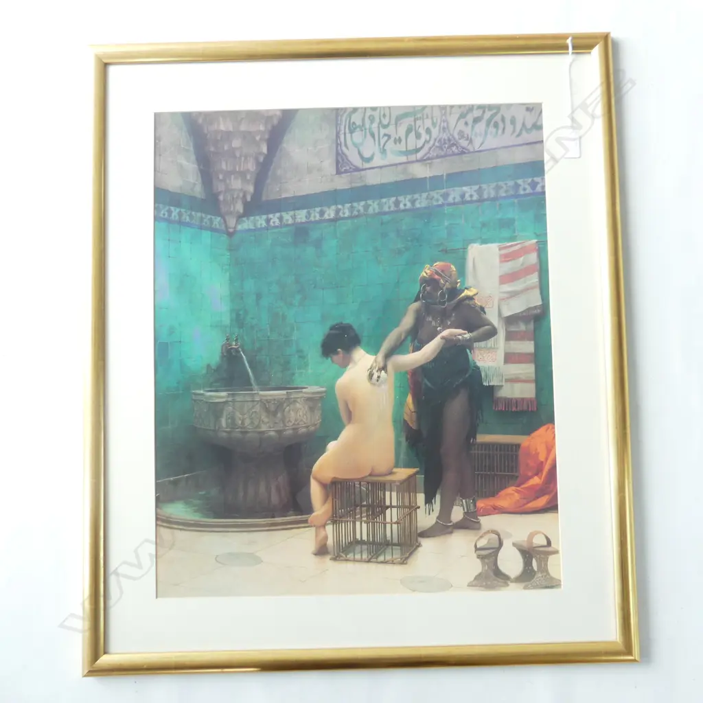 PRINT 'THE BATH' AFTER THE PAINTING BY BJEAN GEROME 630 x 510mm Image 1++