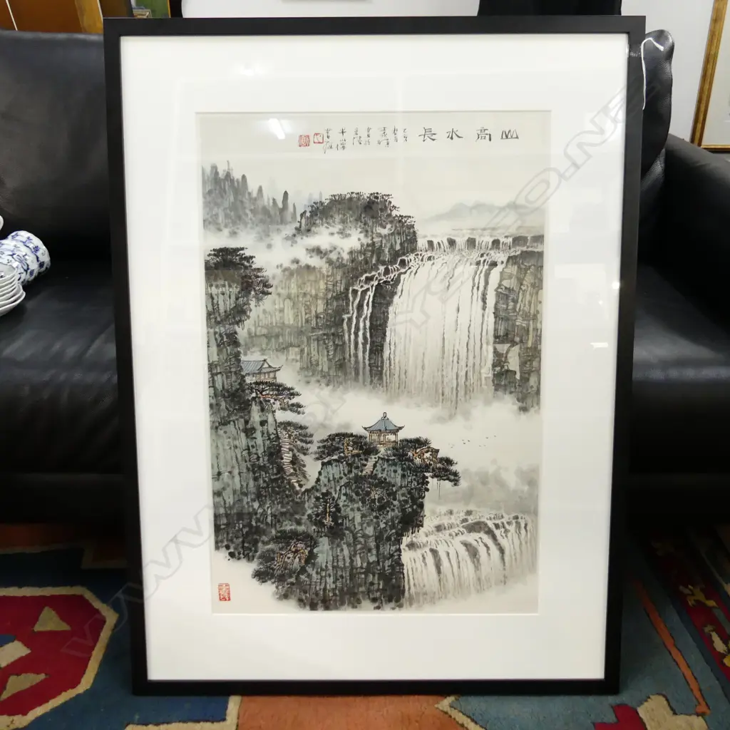 ORIENTAL LANDSCAPE PRINT 675x450mm Image 1++