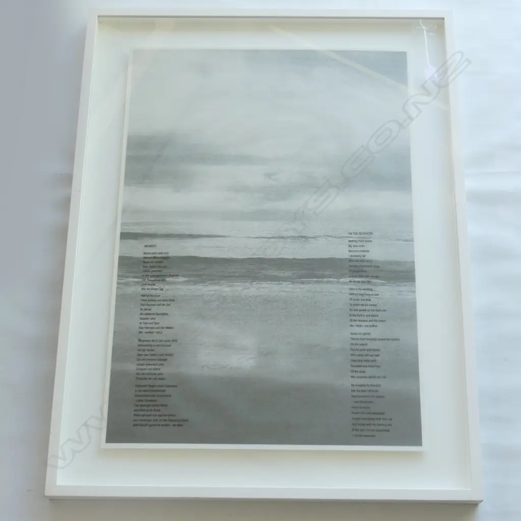 PETER PANYOCZKI - SEASHORE PRINT WITH POEM 860 x 580mm Image 1++
