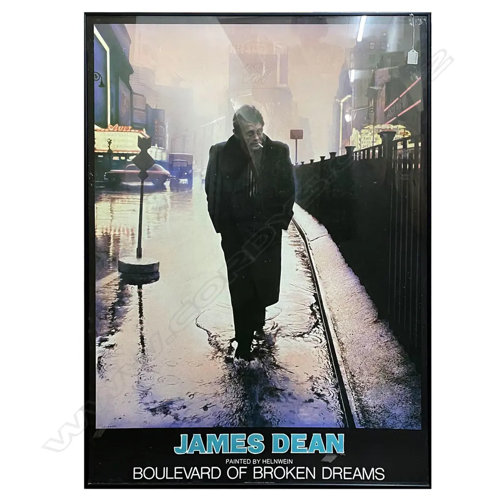 LG FRAMED JAMES DEAN BOULEVARD OF BROKEN DREAMS' POSTER, 1770 x 830mm Image 1++