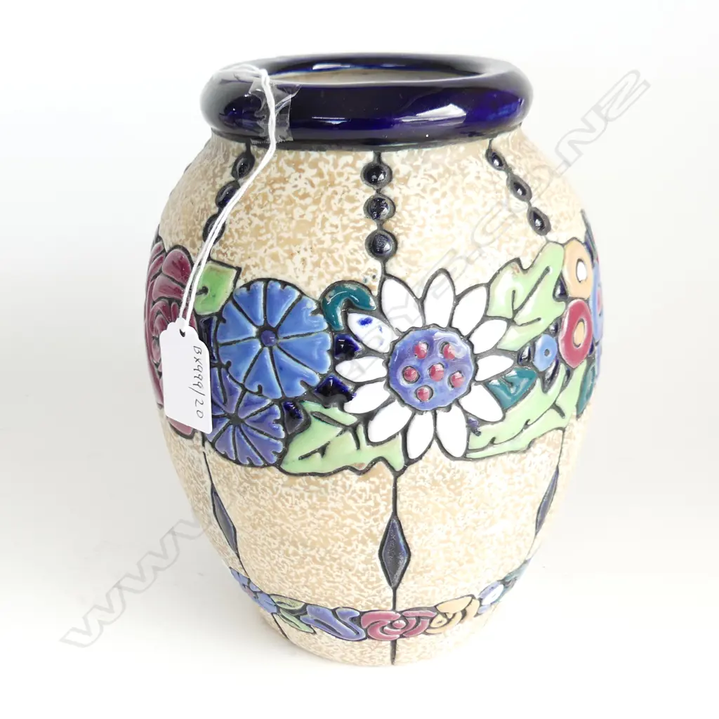 LARGE AMPHORA VASE FLORAL DESIGN  H230MM Image 1++
