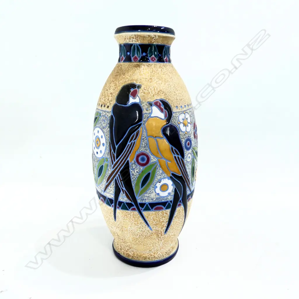 LARGE AMPHORA VASE FLORAL DESIGN H310MM Image 1++