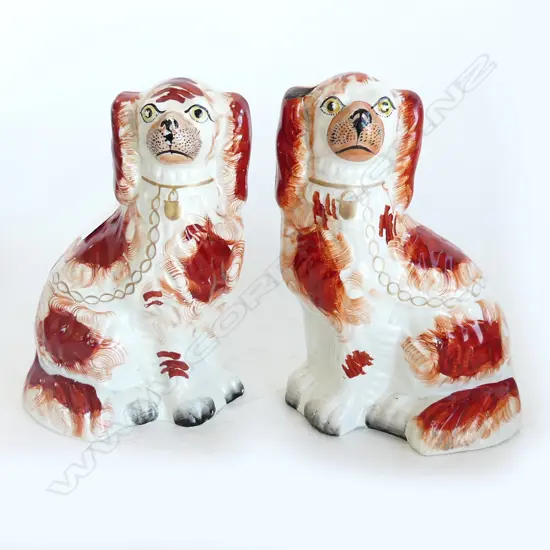 PR VINTAGE STAFFORDSHIRE DOGS, H. 230mm A/F