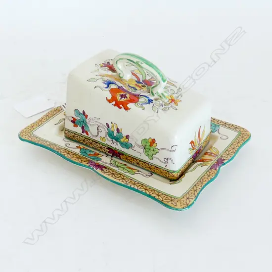 MASONS IRONSTONE CHEESE DISH & COVER, L. 150mm 