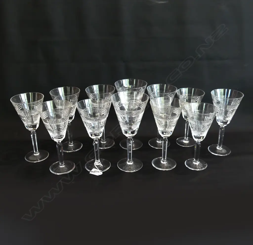 12 RALPH LAUREN WINE GLASSES (3 SIZES, 3 w. RIM CHIPS)... Image 1++