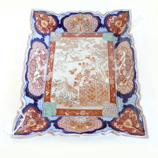 LG OBLONG ORIENTAL IMARI DISH 320 X 260mm