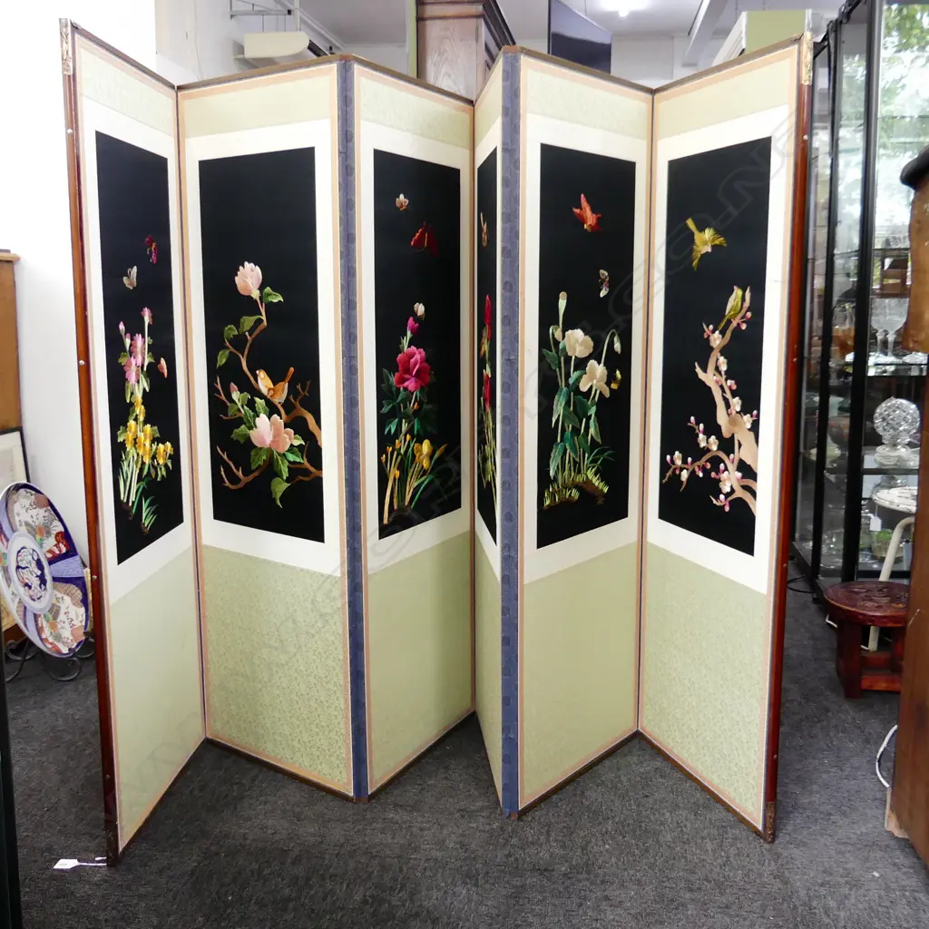 6 PANEL CHINESE SCREEN 1390x455mm per panel Image 1++