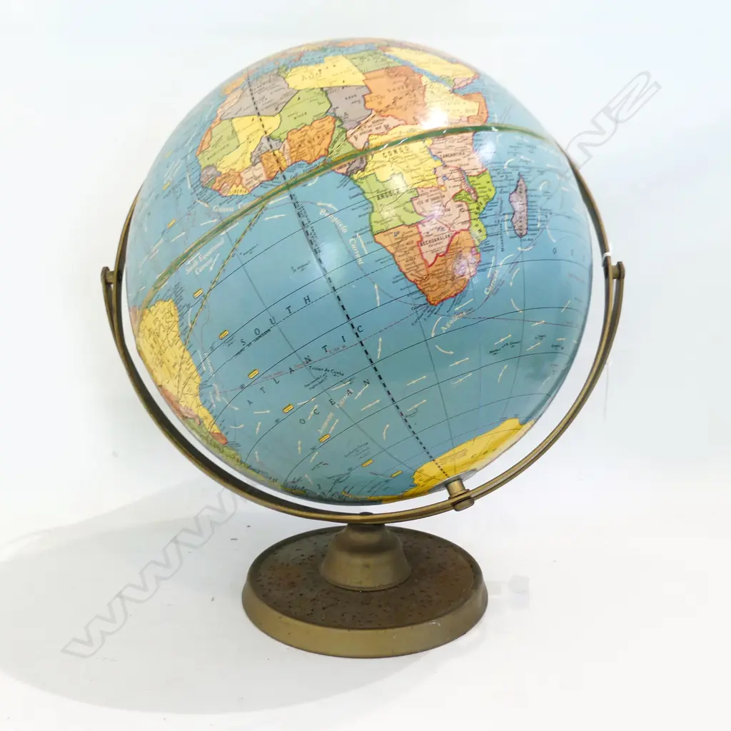 VINTAGE GIMBALLED GLOBE H.330mm Image 1++