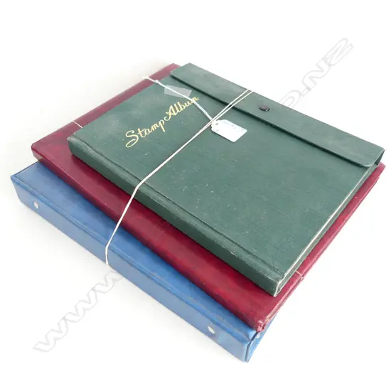 3 albums OF NZ DECIMAL STAMPS 1970's-1990's 2 X MINT 1 X USED