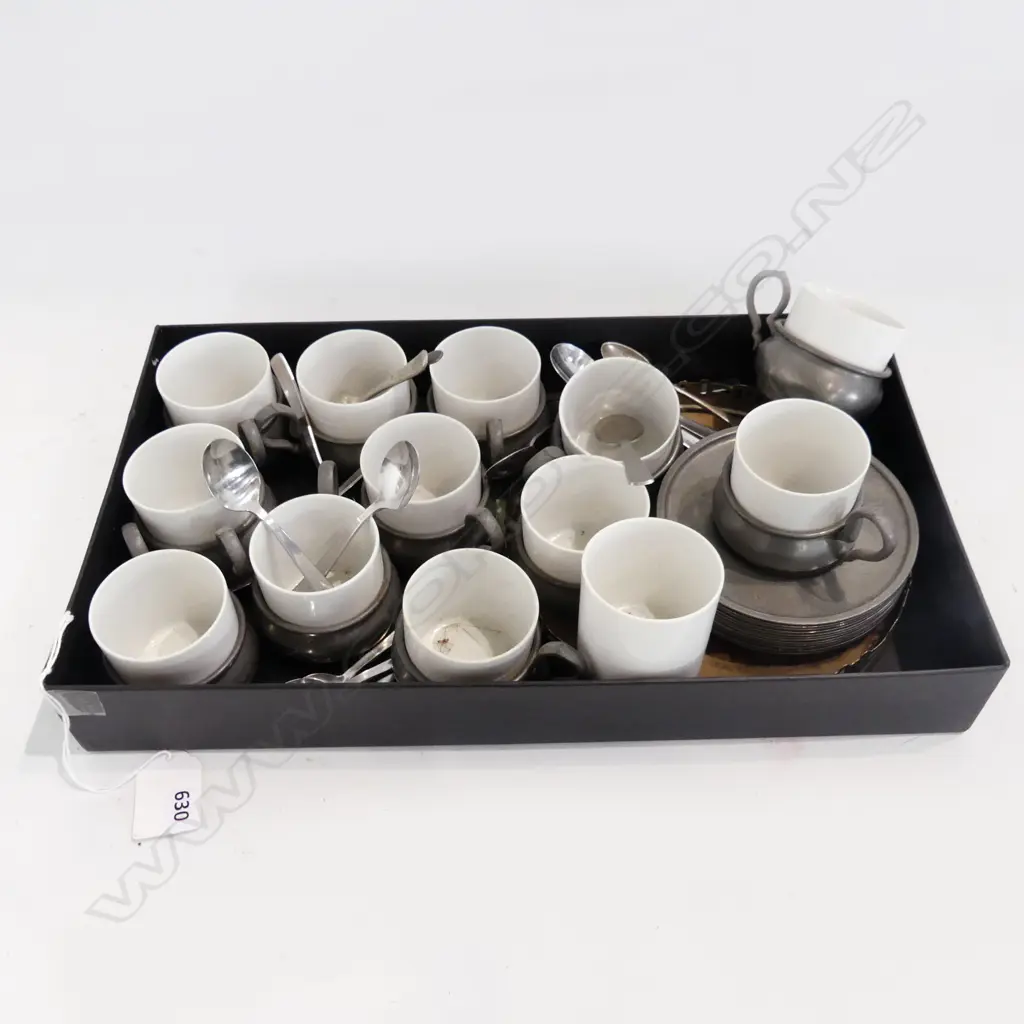 ROYAL HOLLAND PEWTER DEMITASSE SET Image 1++