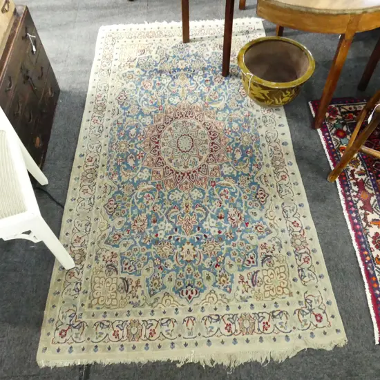 HAND KNOTTED WOOL PILE RUG 2100x1130mm