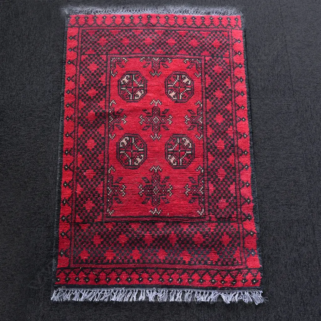 HANDKNOTTED TURKMAN RUG, 1160 x 800mm Image 1++