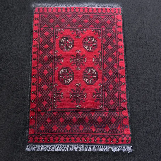 HANDKNOTTED TURKMAN RUG, 1160 x 800mm