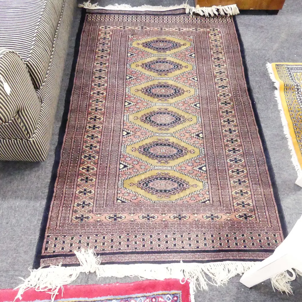 HAND KNOTTED WOOL PILE TURKISH RUG BROWN TONES 1550X970mm Image 1++