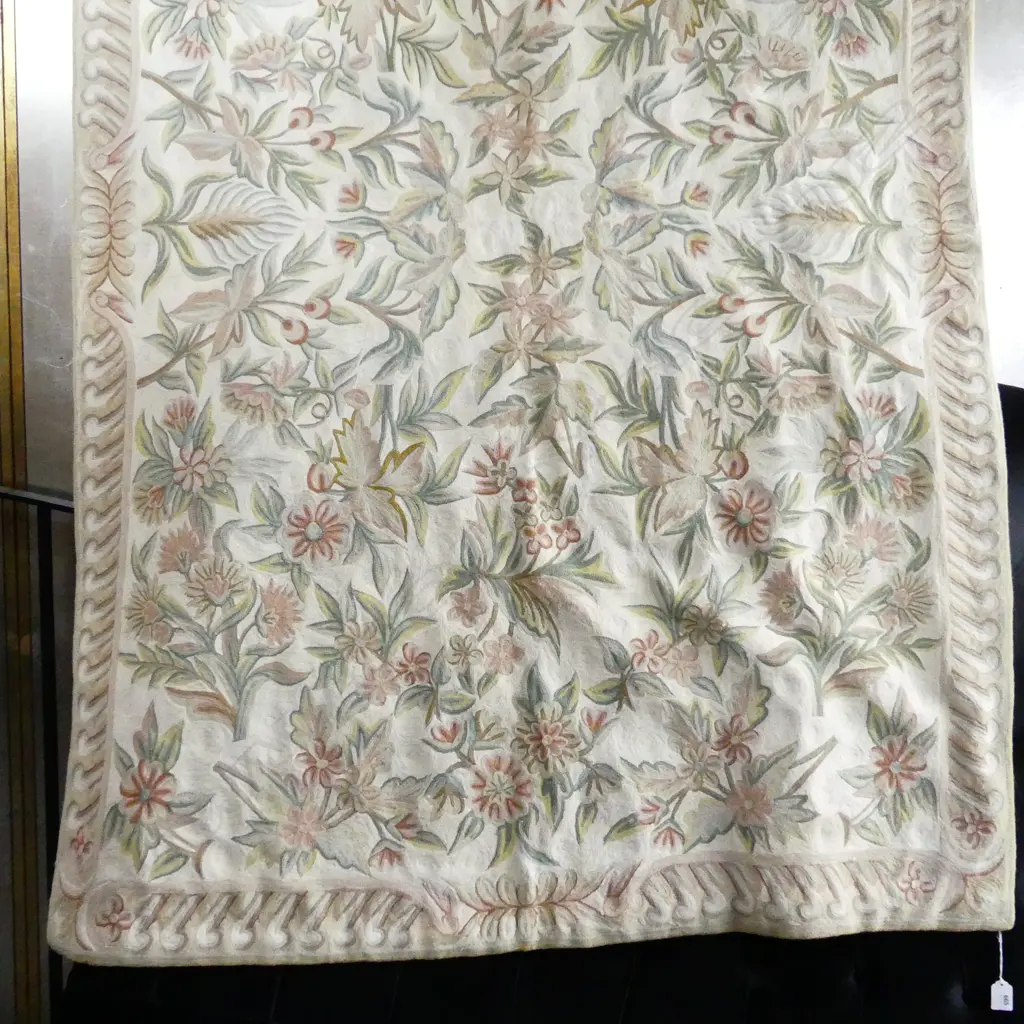 KASHMIRI AUBUSSON WALL RUG, 17000 x 1130mm NOTE: From the Kashmir region NOT made of Cashmere. Image 1++