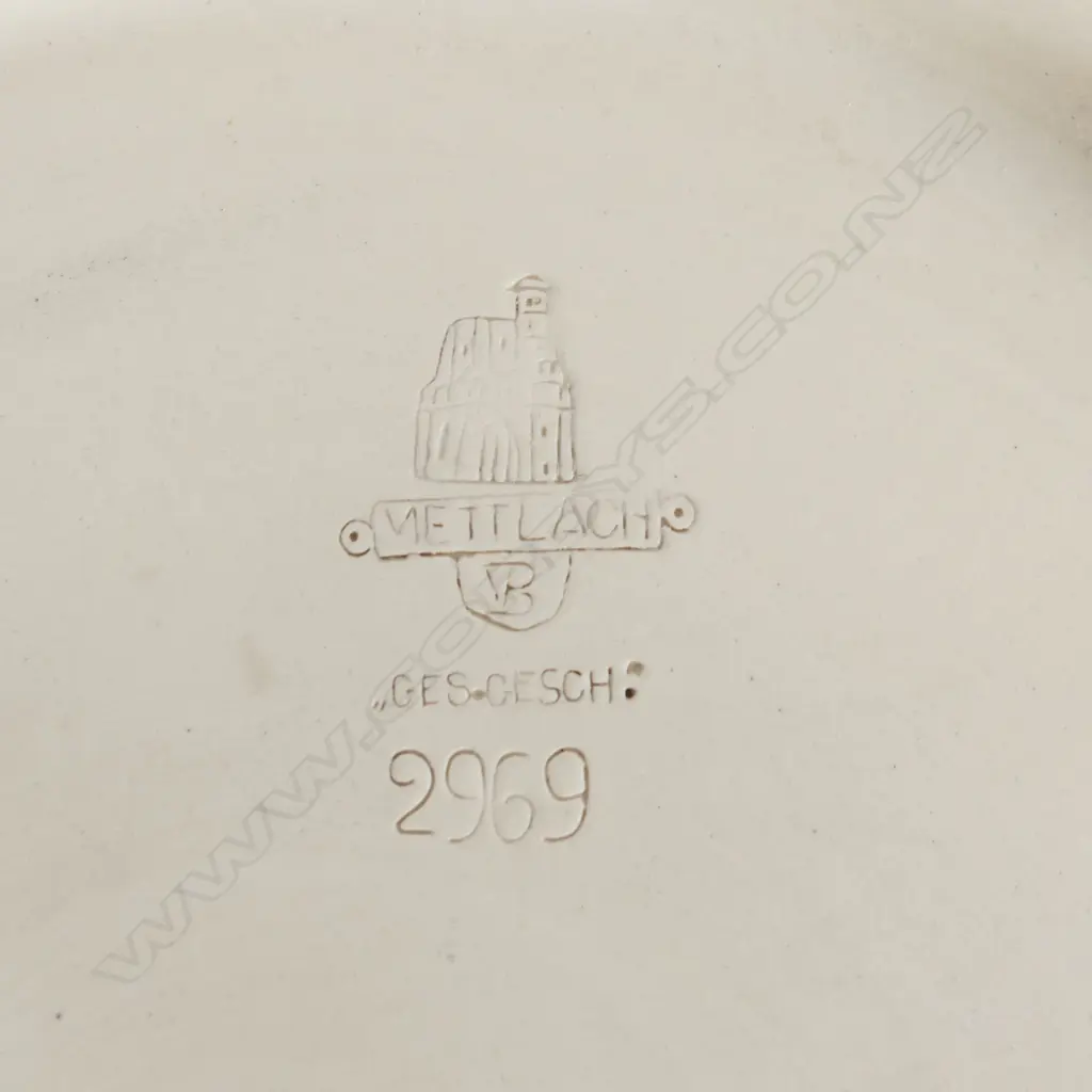 LG JUGENDSTIL METTLACH POTTERY LIDDED CROCK w. BASE PLATE H.350mm / 420mm dia Image 1++