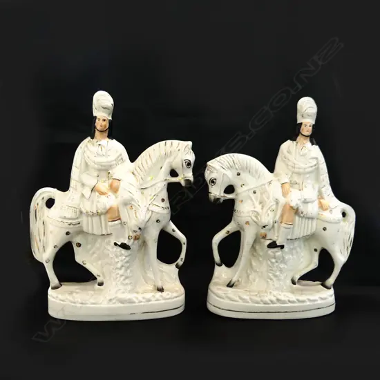 PR STAFFORDSHIRE FIGURES; MEN ON HORSEBACK H.375mm PRINCE ALBERT?