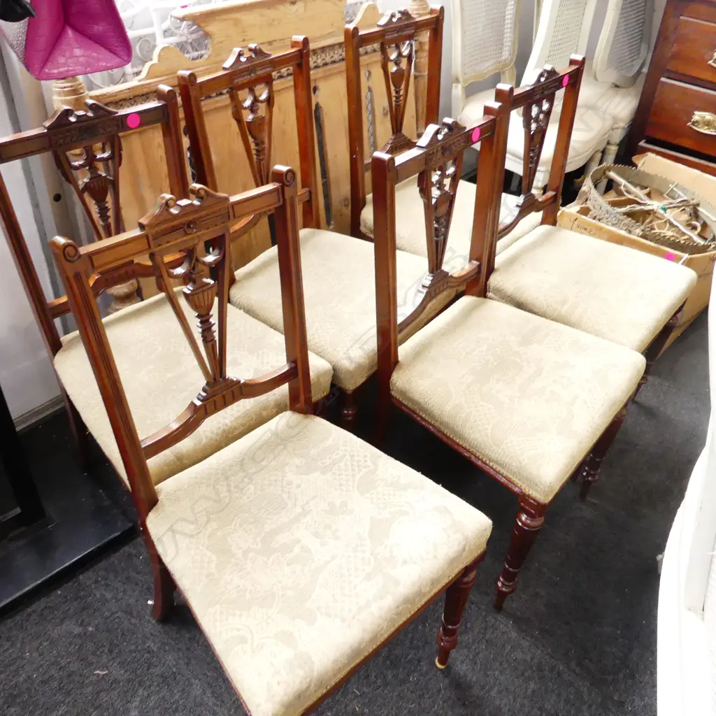 6 EDWARDIAN DINING CHAIRS Image 1++