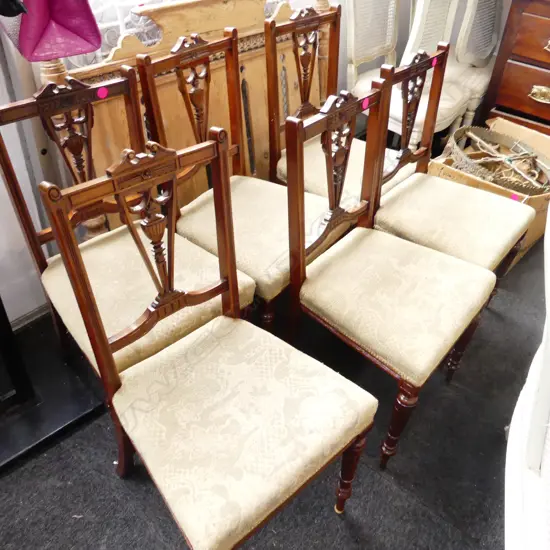 6 EDWARDIAN DINING CHAIRS