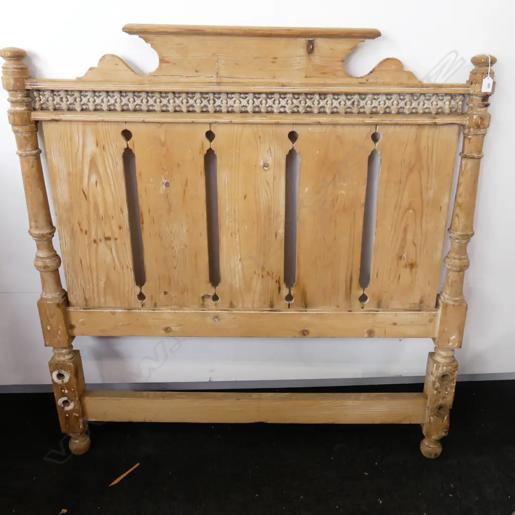 2 STRIPPED WOODEN BED HEADBOARDS - FAULT Image 1++