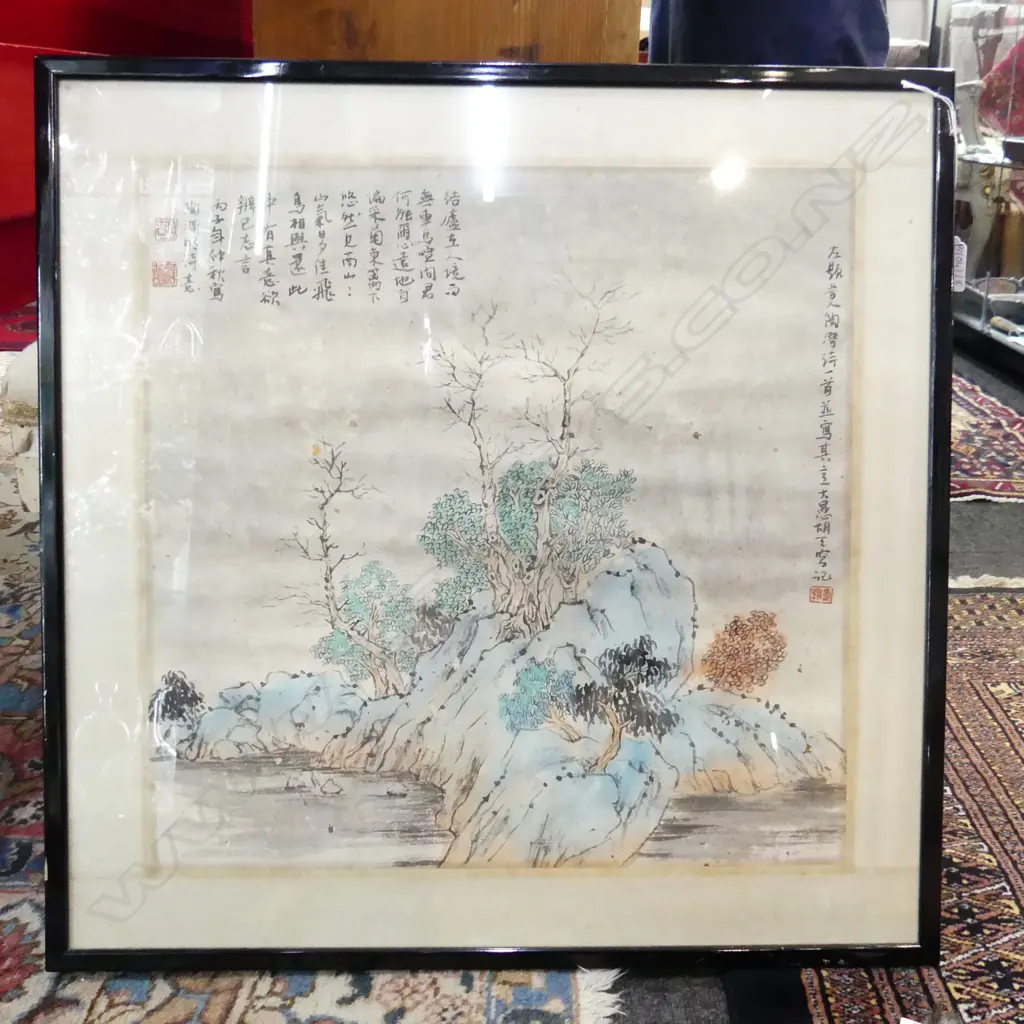 CHINESE HAND PAINTED W/C 440x440mm Image 1++