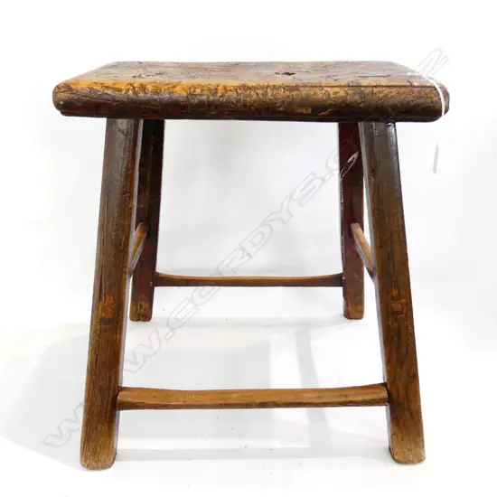 VINTAGE WOODEN STOOL 450x250x515mm