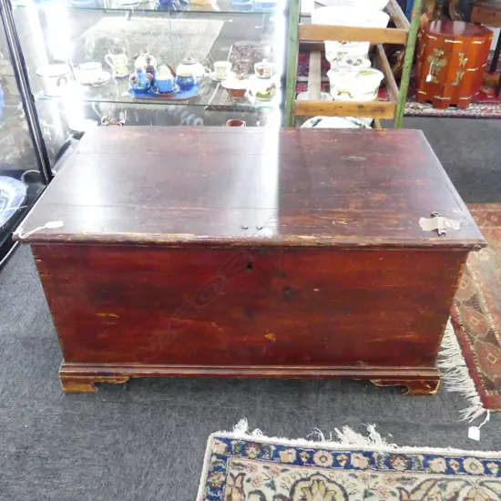 LG WOODEN BLANKET BOX CHEST 1010x580x520mm