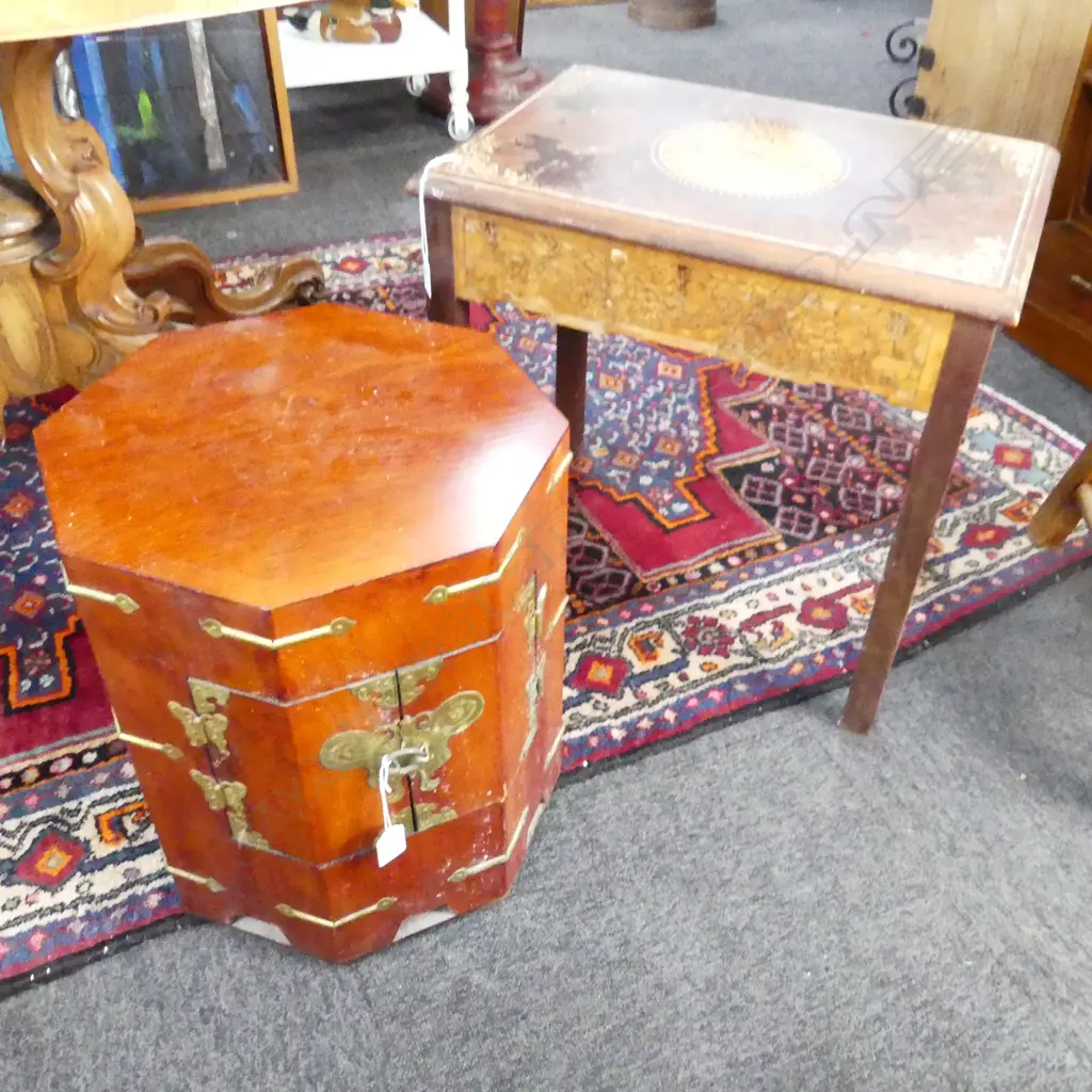 ORIENTAL OCTAGONAL SIDE TABLE H.410 / 365mm dia + SIDE TABLE W.520mm Image 1++