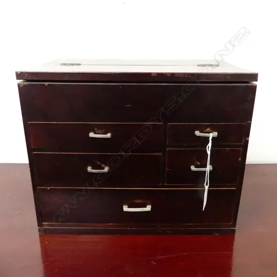 VINTAGE JAPANESE SEWING BOX H.265mm