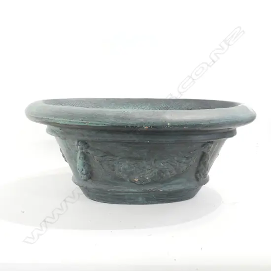 PAINTED CERAMIC OVAL PLANTER W.480mm