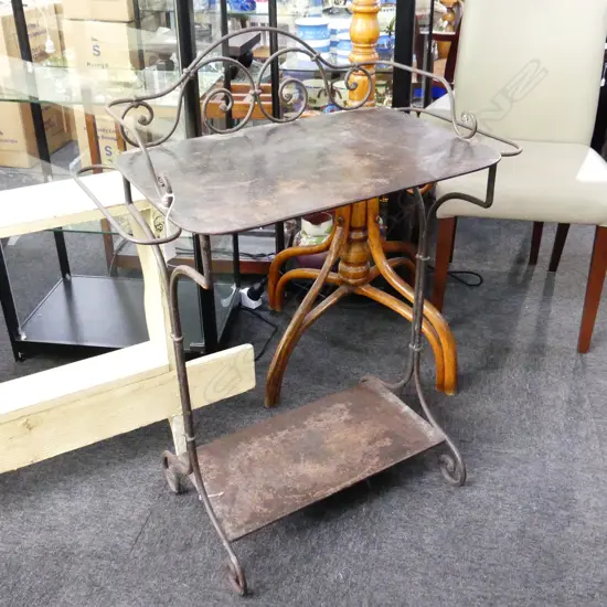 ANTIQUE FRENCH METAL WASH STAND