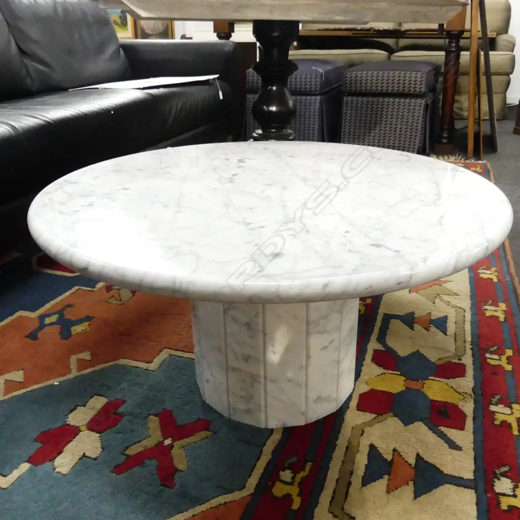 MARBLE COFFEE TABLE 780mm dia H.400mm Image 1++
