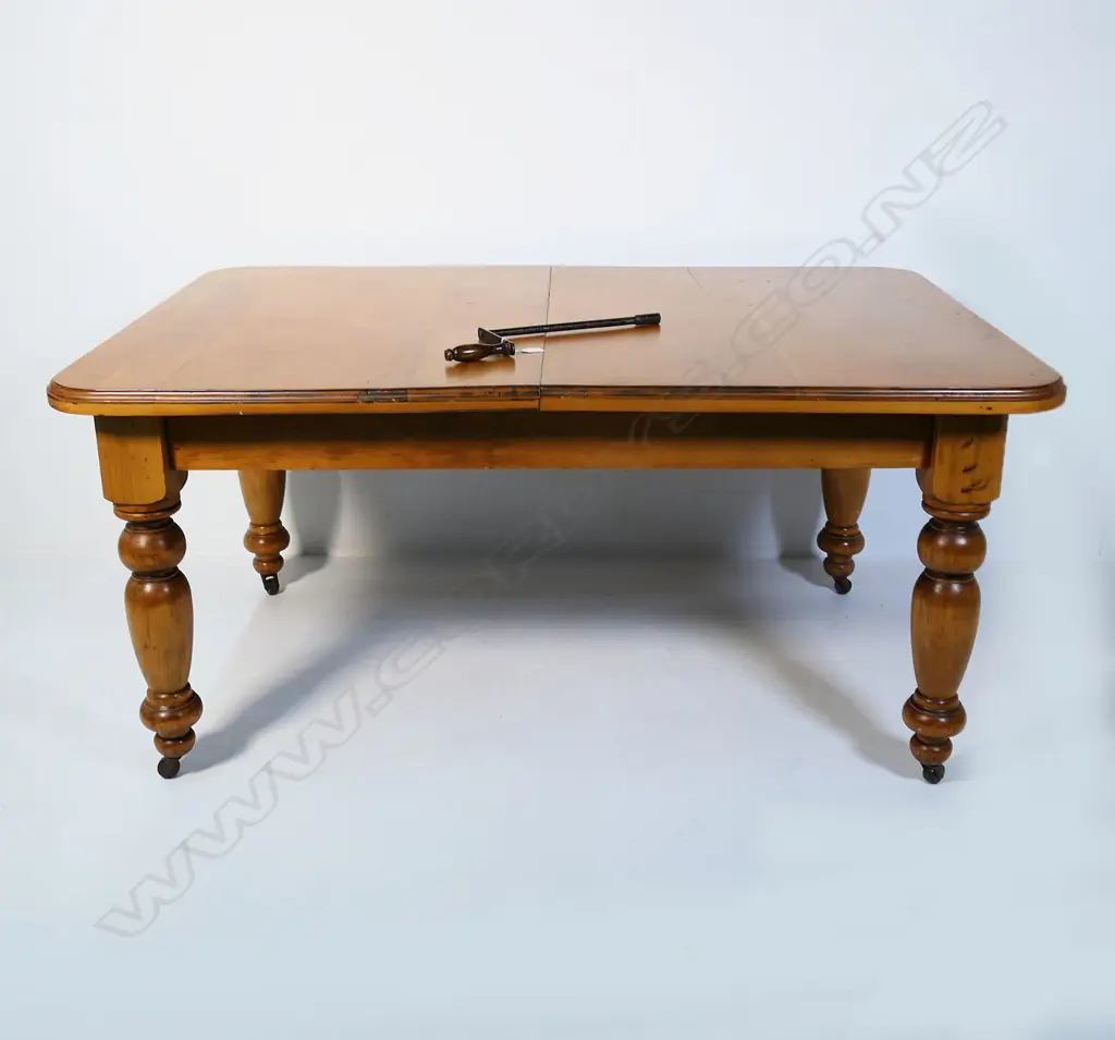 ANTIQUE COLONIAL BANQUET DINING TABLE & CRANK & LEAF 2480x1115x760mm... Image 1++