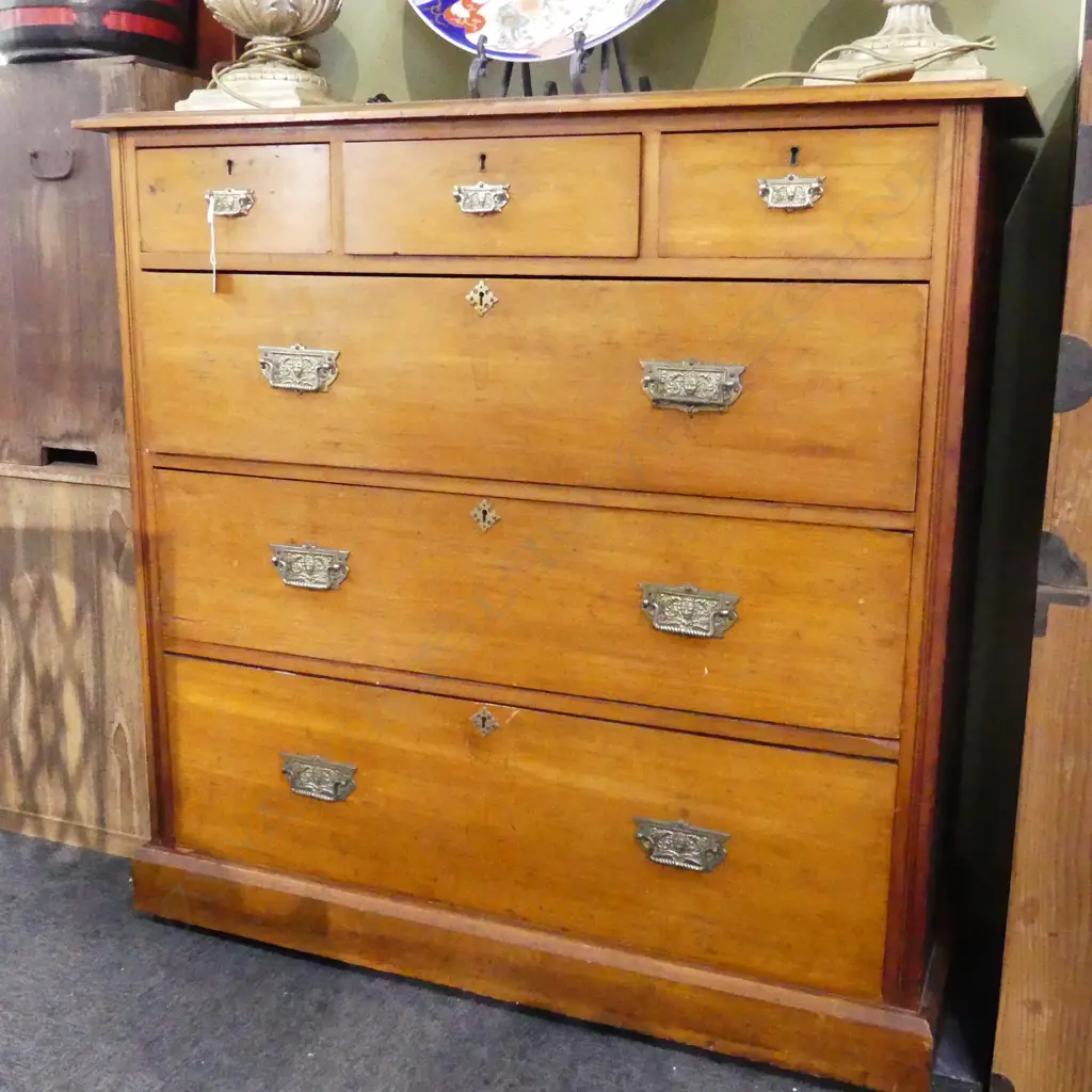 EDWARDIAN CHEST OF DRAWERS 1120x440x1070mm Image 1++
