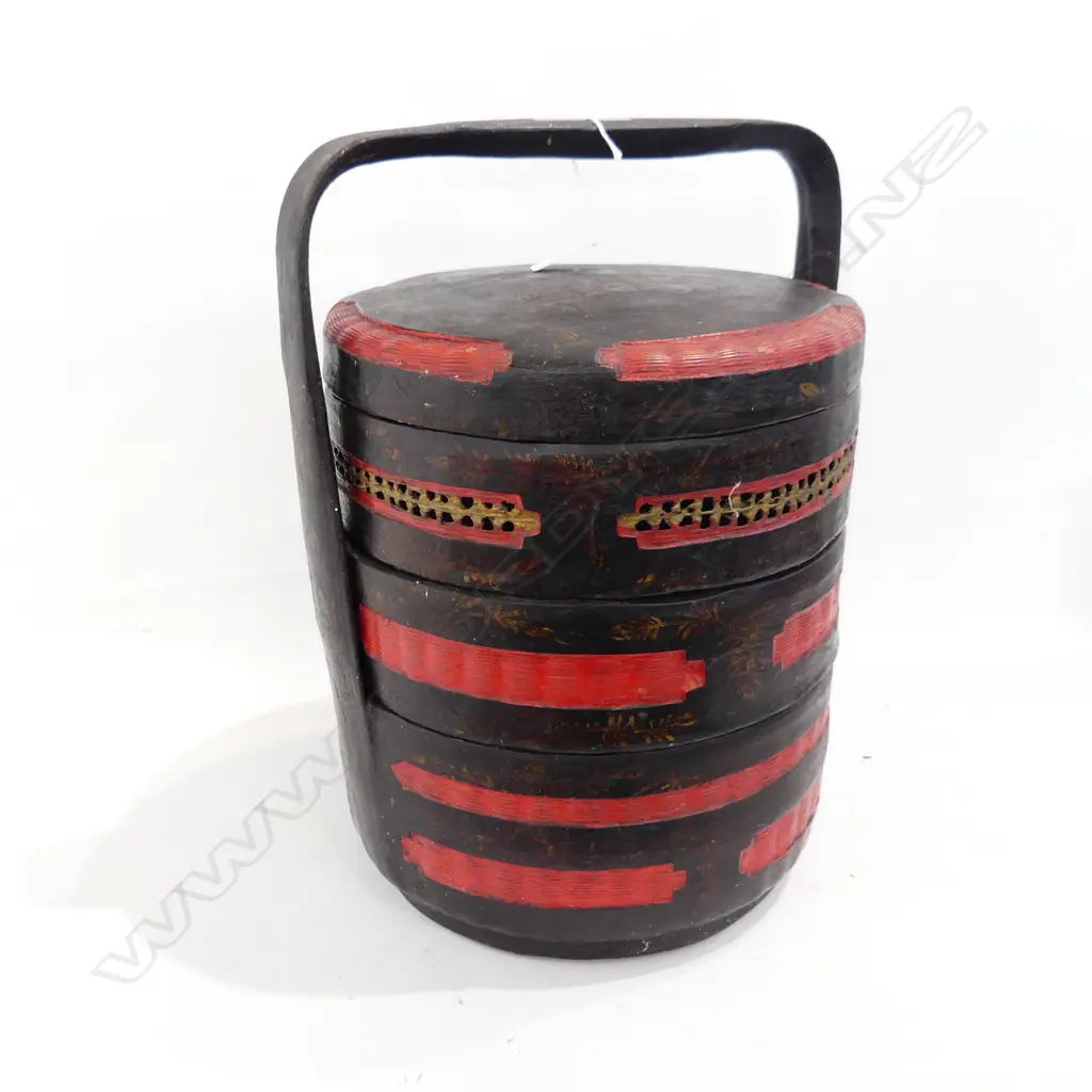 ORIENTAL STACKING WEDDING BASKET CONTAINER H.390mm Image 1++