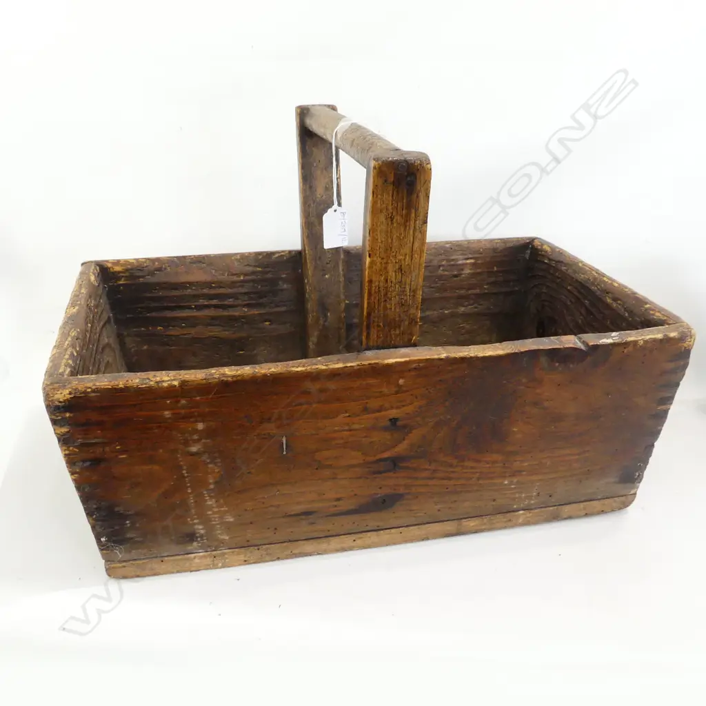 VINTAGE WOODEN TRUG W.490mm Image 1++