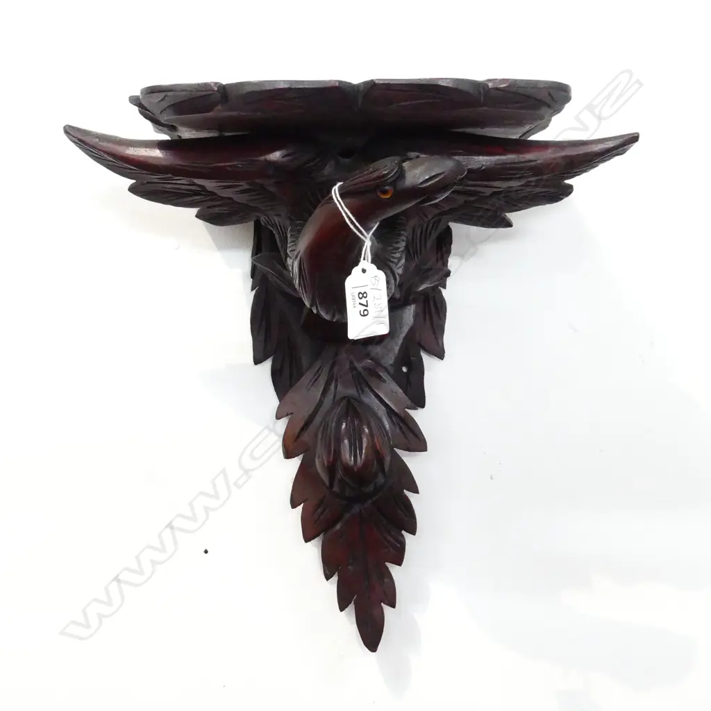 CARVED WOODEN EAGLE WALL BRACKET H.300MM Image 1++