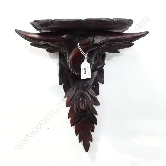 CARVED WOODEN EAGLE WALL BRACKET H.300MM