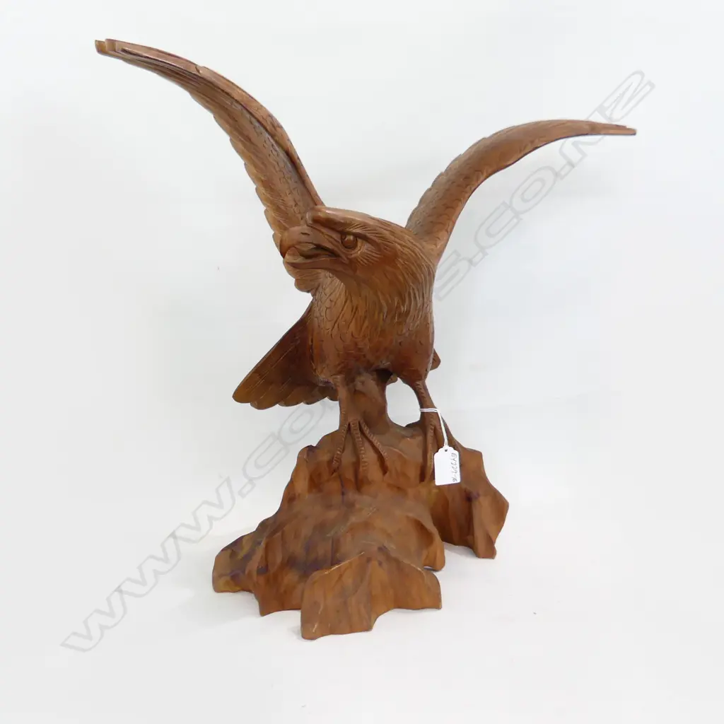 CARVED WOODEN FALCON H457MM Image 1++
