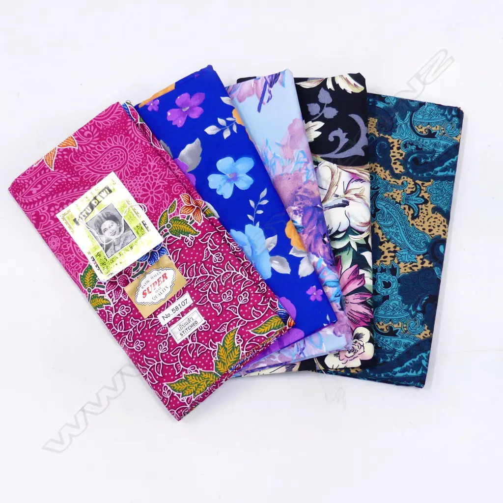 5 NEW INDONESIAN BATIK COTTON SARONGS 1000 X 1700MM Image 1++