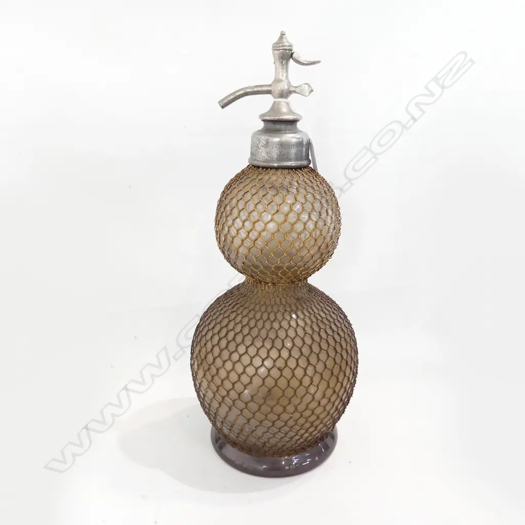 VINTAGE FRENCH DOUBLE GOURD SODA SIPHON H.470mm Image 1++