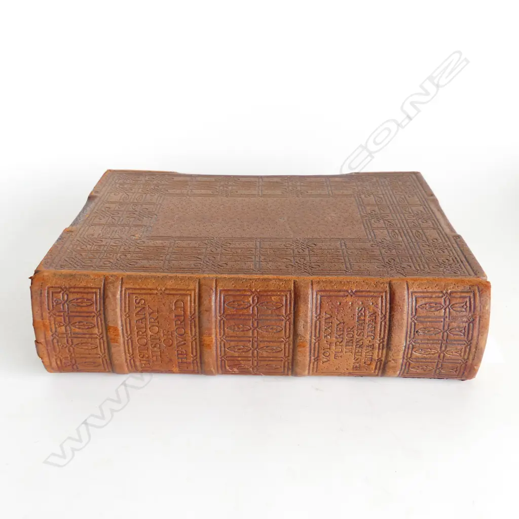 LEATHERBOUND BOOK C. 1908 “HISTORIAN’S HISTORY OF THE WORLD VOL XXIV” POLAND THE BALKANS TURKEY MINOR EASTERN STATES CHI Image 1++