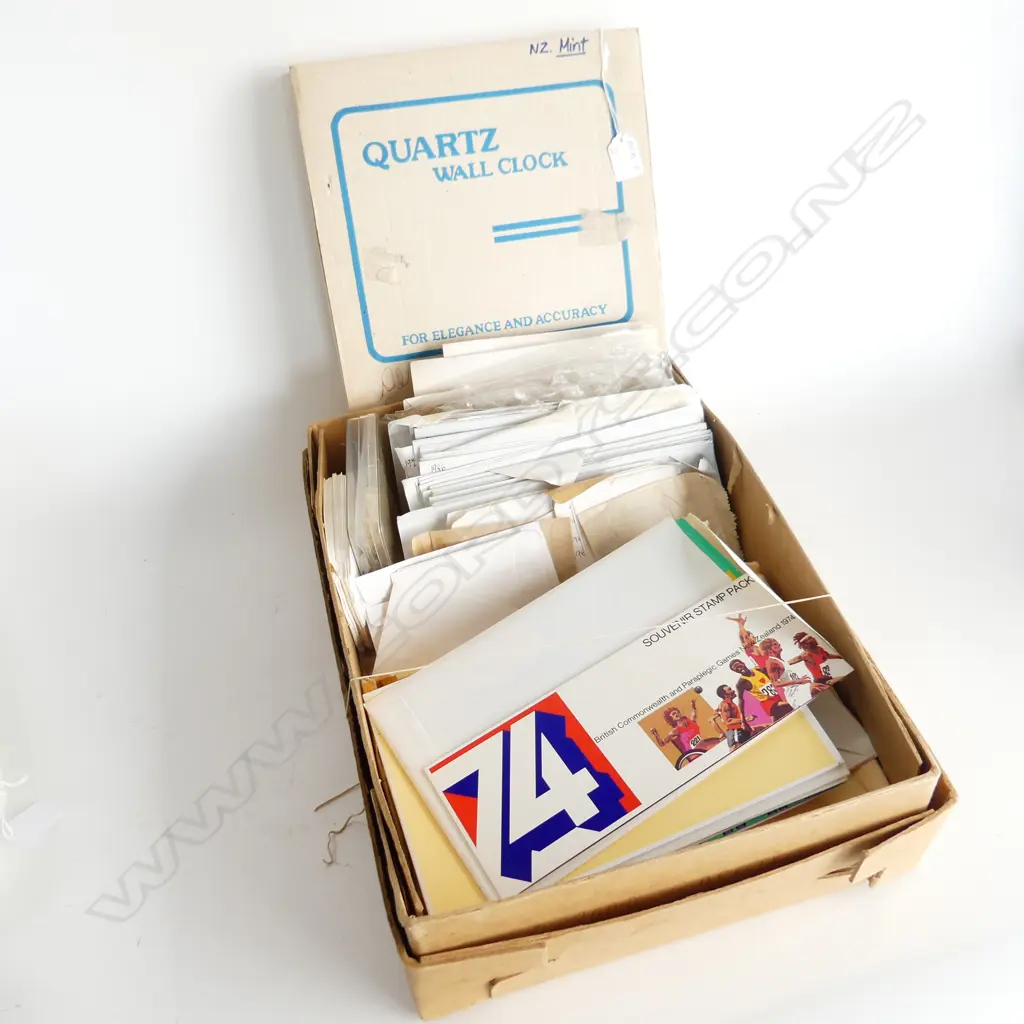 2 BOXES OF ASST  STAMPS LOOSE incls. NZ packs + mint etc Image 1++