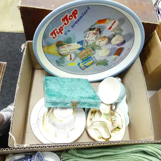 BOX MISC INCL. TIP TOP TRAY, ROYAL WINTON ETC..