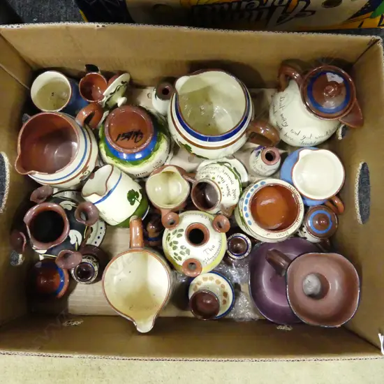 LRG BOX LOT CHIPPED TORQUAY WARE