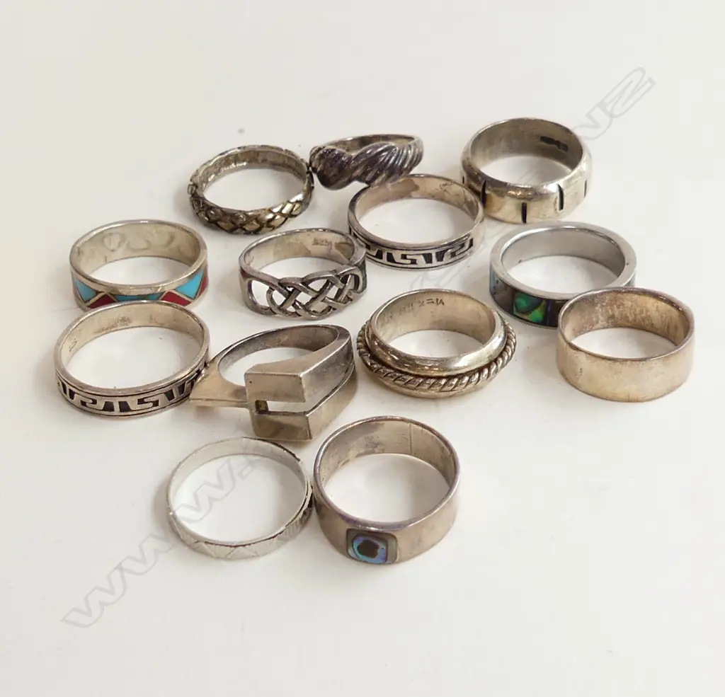 13 RINGS (MOSTLY STG) 52 GRAMS Image 1++