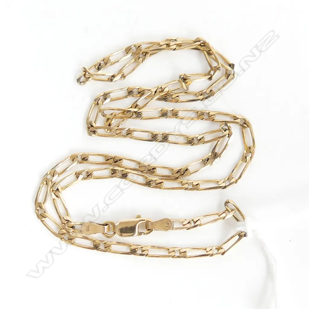 9CT YELLOW GOLD NECK CHAIN L.450mm 5.78gms Image 1++